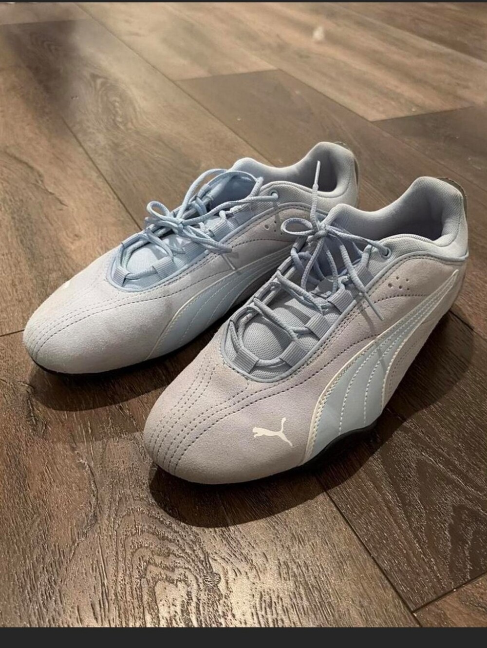 Puma Speedcat Light Blue &  Grey Suede Sneakers Womens Sz 11